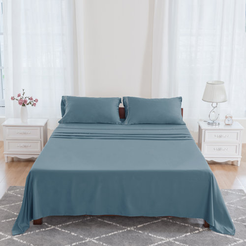 Orren Ellis 1600 Thread Count Cotton Tencel Sateen Sheet Set & Reviews